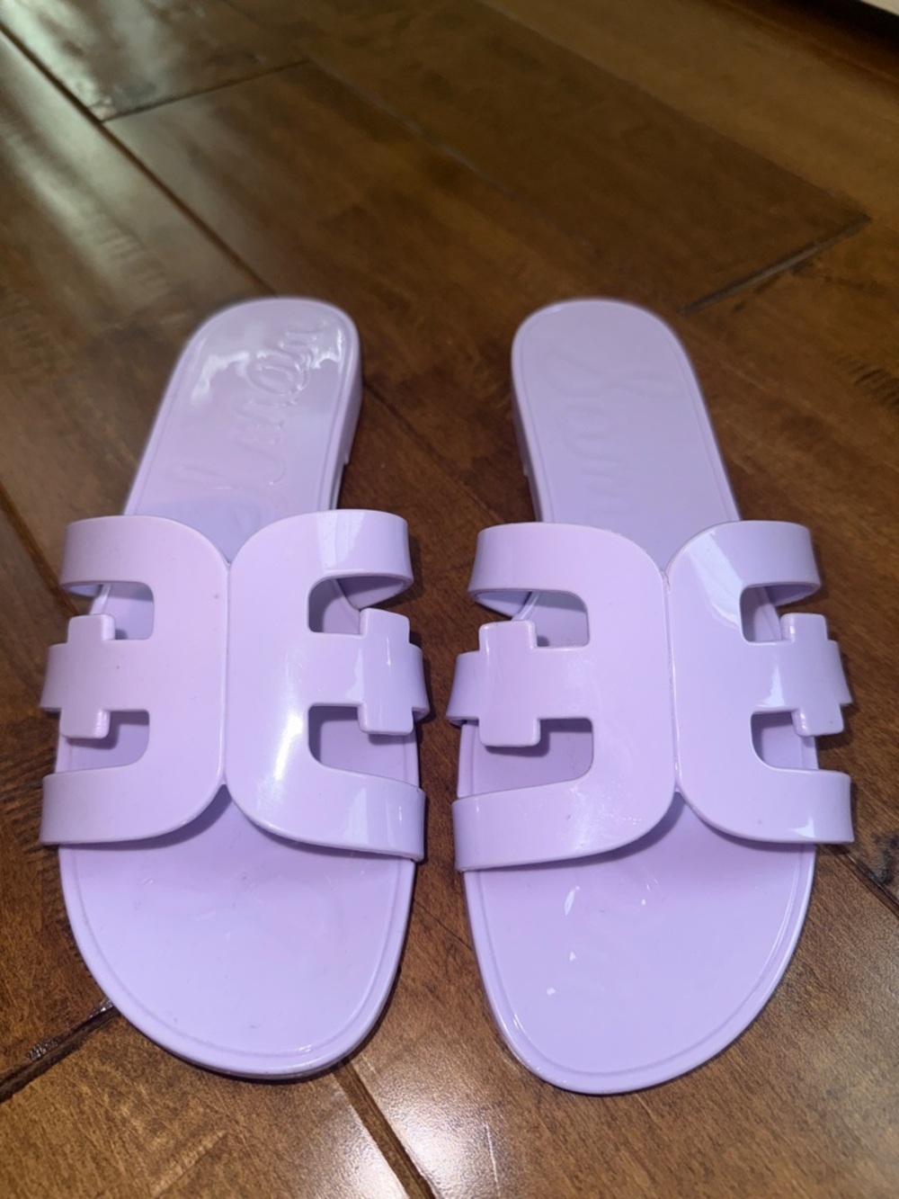 Sam Edelman jelly bay sandals misty lilac purple size 8 EUC